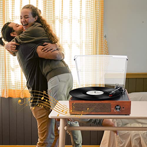 Bluetooth Turntable Vinyl Record Player with Speakers