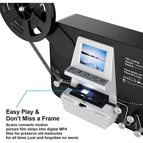 8mm & Super 8 Reels 1080P Converter 3", 5", 7", 9" Film Reels Includes 32GB SD Card